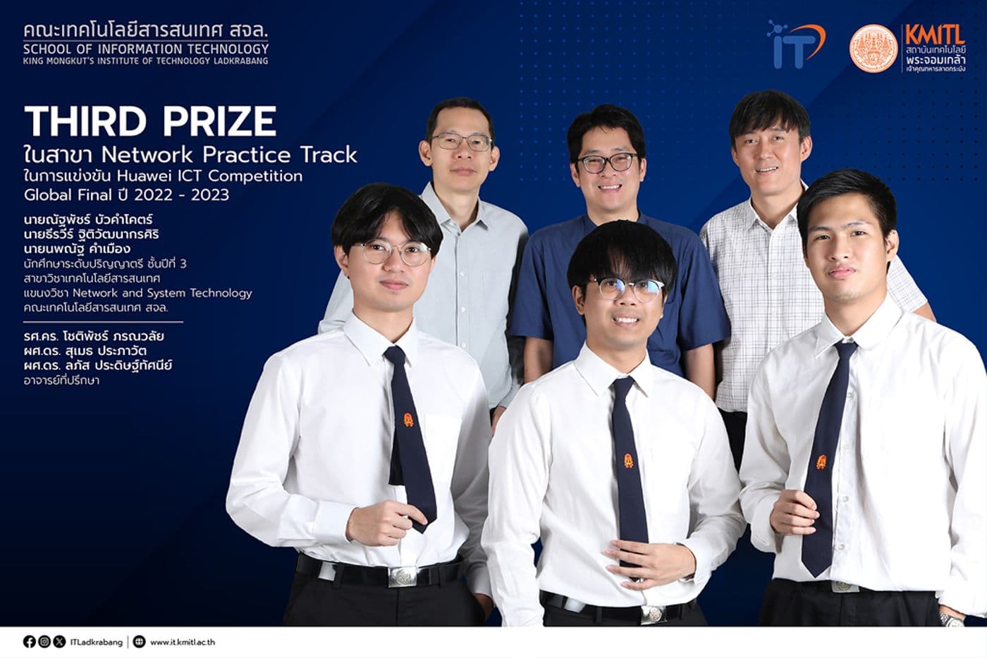 นศ.คณะไอทีลาดกระบัง คว้ารางวัลจากเวทีโลก Huawei ICT Competition Global Final ปี 2022 – 2023