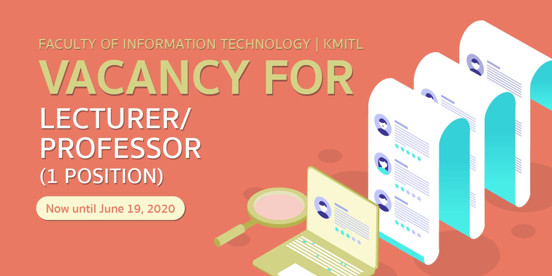 Faculty of Information Technology, KMITL  Position Announcement Lecturer (1 position)