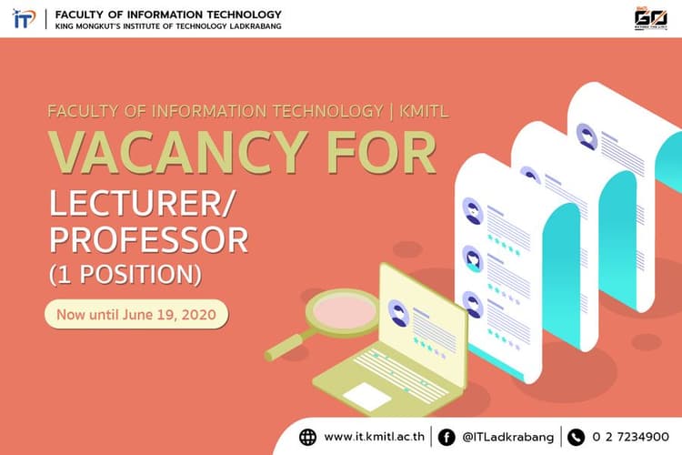 Faculty of Information Technology, KMITL  Position Announcement Lecturer (1 position)