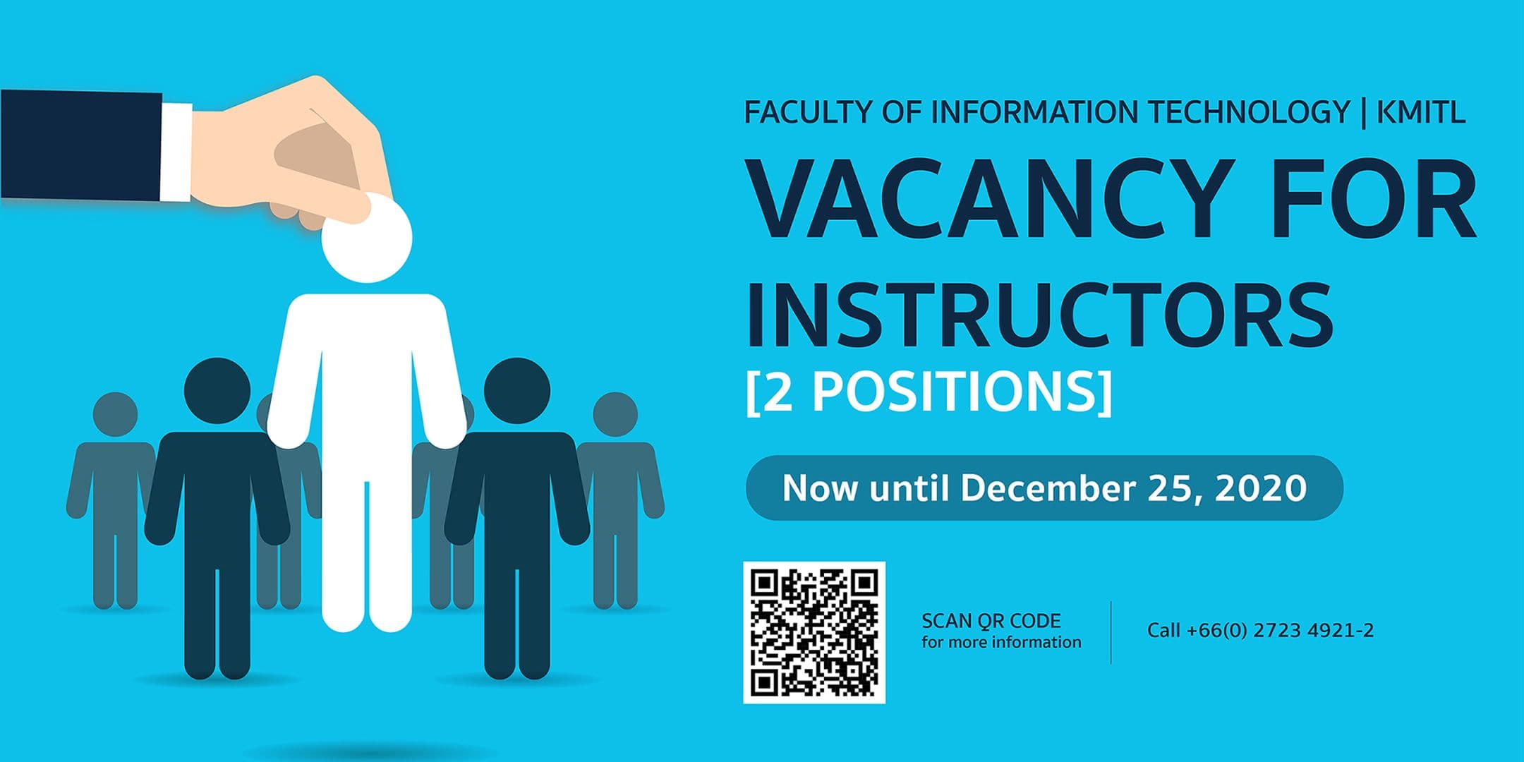 Faculty of Information Technology, KMITL. Vacancy for Instructors [2 positions]