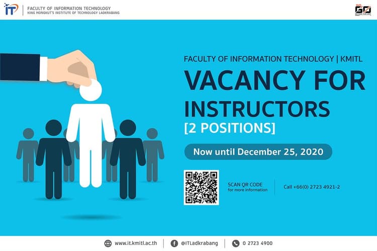 Faculty of Information Technology, KMITL. Vacancy for Instructors [2 positions]