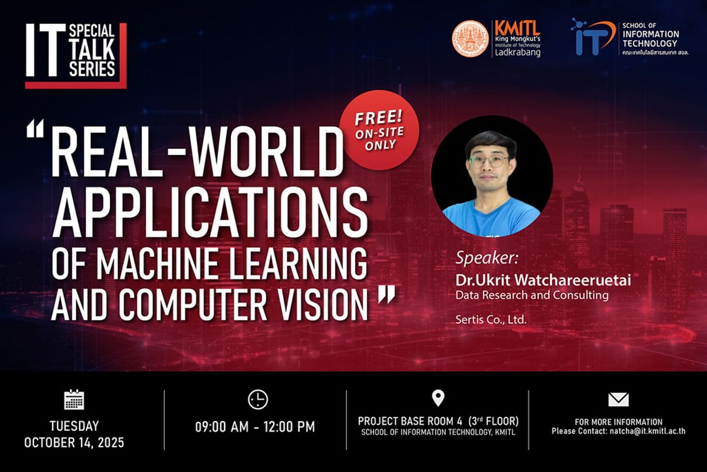 ðĢ Special Talk Invitation Topic: "Real-world Applications of Machine Learning and Computer Vision" ðĢ Special Talk Invitation Topic: "Real-world Applications of Machine Learning and Computer Vision"